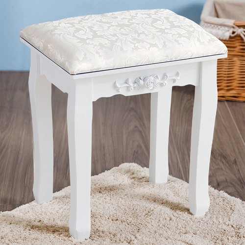 White dressing table - white, stool