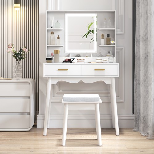 Homcom dressing table with led - homcom,