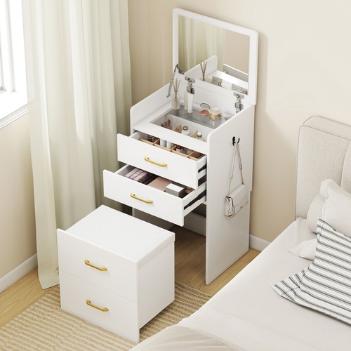 Two piece dressing table with - two-piece,