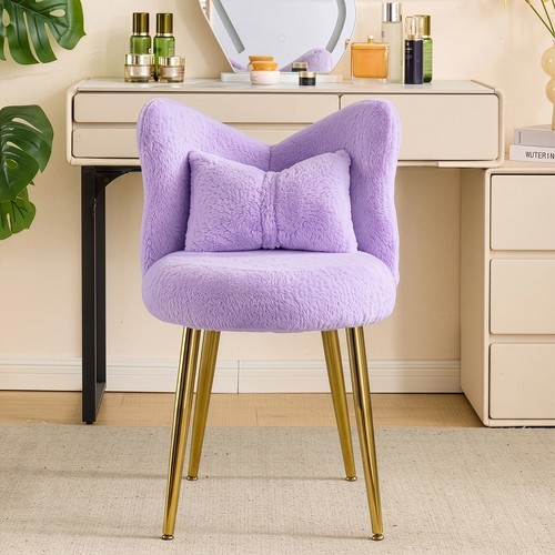 Shaggy vanity stool - vanity,