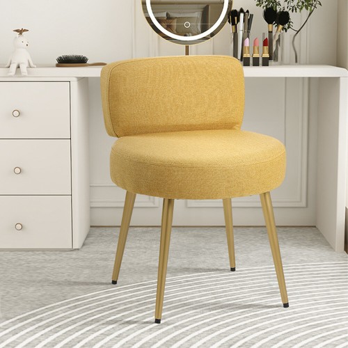 Yellow dressing table stool - dressing,
