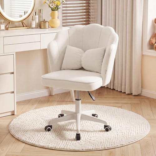 White velvet vanity chair with - chair,