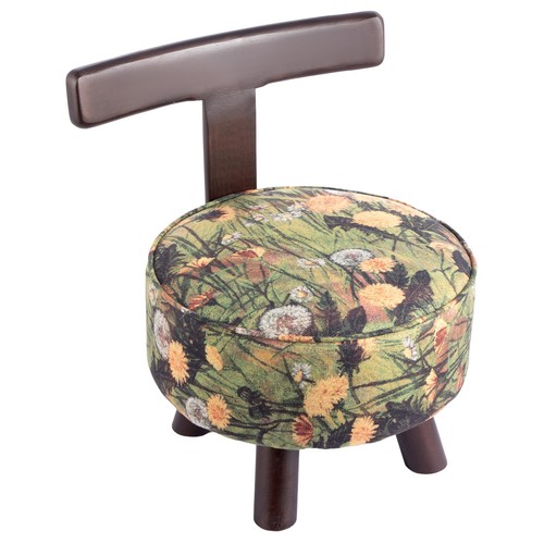 Vintage makeup stool wooden - stool,