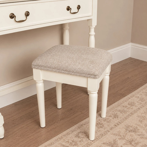 Ivory cushioned dressing table - cushioned,