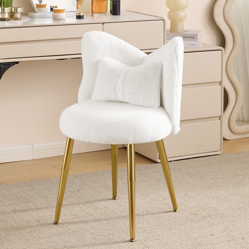 Shaggy vanity stool chair - shaggy,