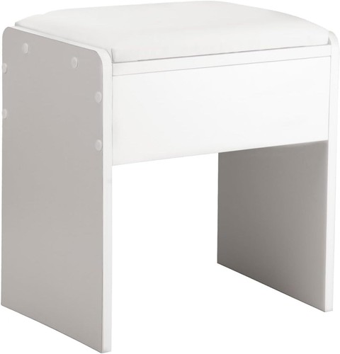White dressing table - table, stool