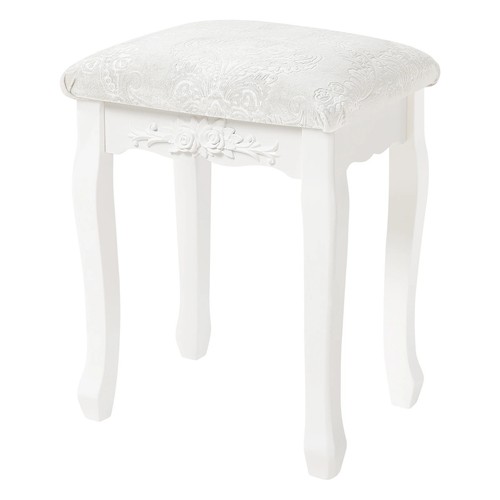 White dressing table - table, stool